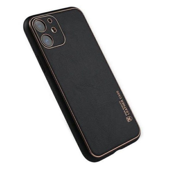 Beline Tok Bőr Case iPhone 12 Pro Max fekete tok
