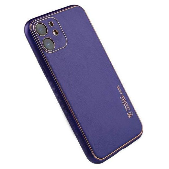 Beline Tok Bőr Case iPhone 12 Pro lila tok