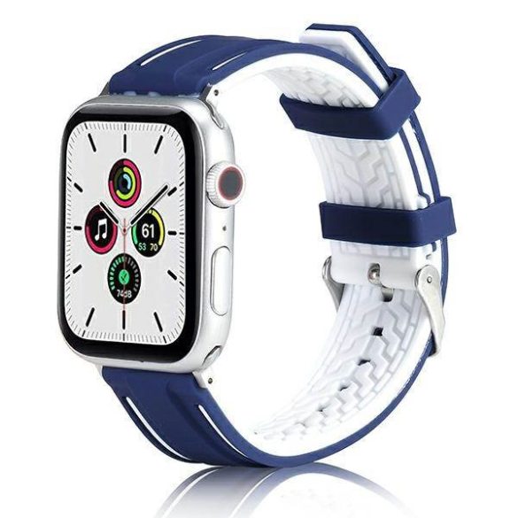 Beline Apple Watch szilikon óraszíj 38/40/41mm kék/fehér
