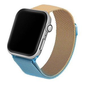 Beline Apple Watch fém óraszíj 38/40/41mm kék/arany