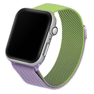 Beline Apple Watch fém óraszíj 42/44/45/49mm zöld/lila