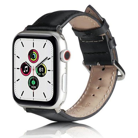 Beline Apple Watch bőr óraszíj 38/40/41mm fekete