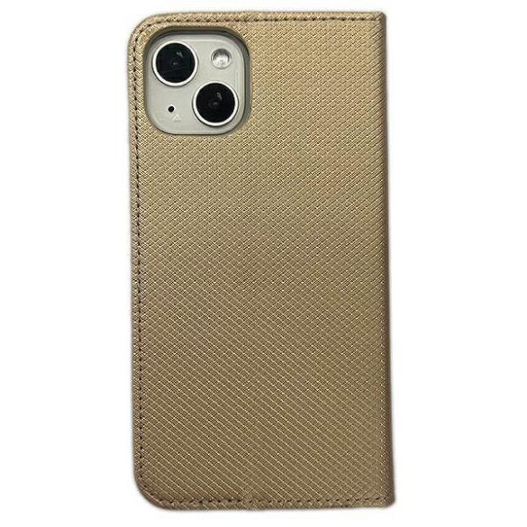 Etui Smart mágneses könyvtok iPhone 14 / 15 / 13 6.1" arany színben