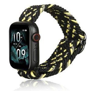 Beline Apple Watch textil óraszíj 42/44/45/49mm fekete/lime