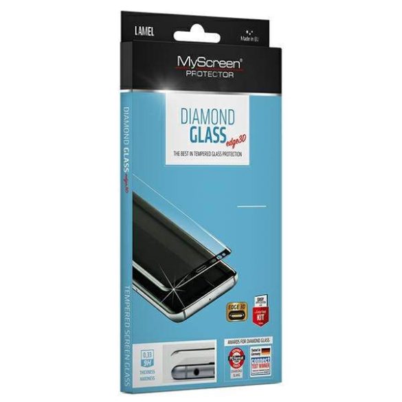 MS Diamond Glass Edge 3D Xiaomi 12 Pro fekete képernyővédő fólia