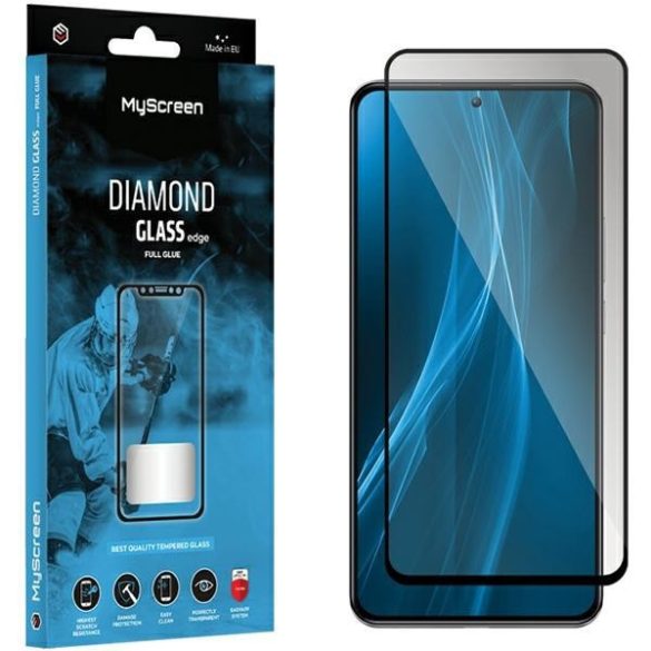 MS Diamond Glass Edge FG OnePlus 10T fekete Full Glue Full Glue fólia