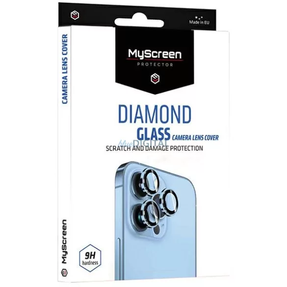 MS Diamond Glass kamera objektív tok iPhone 14 6,1"/14 Plus 6,7" fekete kameralencse-védő fólia