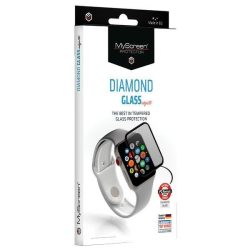   MyScreen Protector Diamond Glass Edge 3D edzett üveg kijelzővédő ezüst szegéllyel Apple Watch Ultra/Ultra2 (49mm)