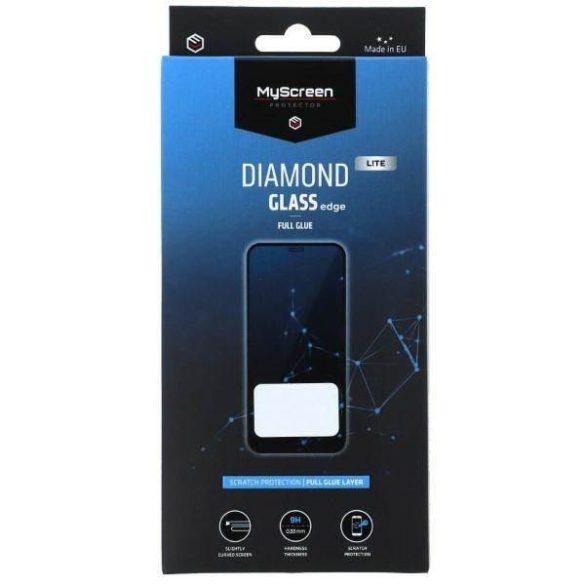 MS Diamond Glass Edge Lite FG Samsung A14 5G A146 fekete Full Glue képernyővédő fólia