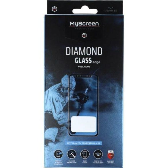 MS Diamond Glass Edge FG Samsung A34 A346 fekete Full Glue képernyővédő fólia