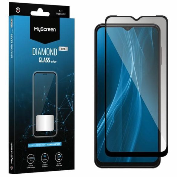 MS Diamond Glass Edge Lite FG Nokia C22/ C32 fekete Teljes ragasztós fólia