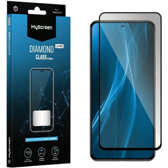MS Diamond Glass Edge Lite FG Huawei Nova 11 fekete Full Glue Teljes ragasztás fólia