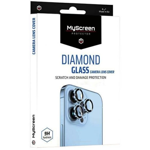 MyScreen Diamond Glass Camera Lens kamera lencse védő fólia fekete szegéllyel iPhone 15 Pro /15 Pro Max