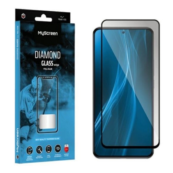 MS Diamond Glass Edge FG Samsung Galaxy A05/A05s fekete Teljes ragasztós fólia
