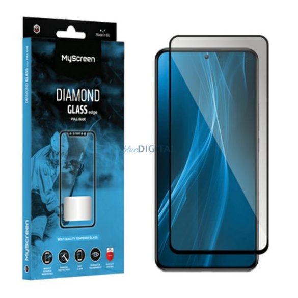 MS Diamond Glass Edge Motorola Moto G04/G24 Power fekete Full Glue fólia