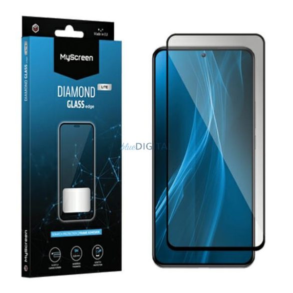 MS Diamond Glass Edge Lite Motorola Moto G04/G24 Power fekete Full Glue fólia