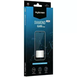 MyScreen Protector Diamond Glass Edge Lite edzett üveg kijelzővédő fekete szegéllyel Tecno Spark 20