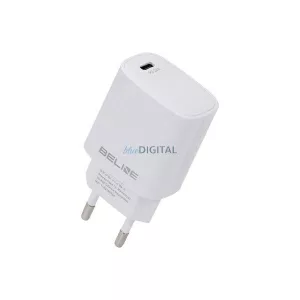 Beline töltő 1x USB-C 20 W, fehér (csak a fej) PD 3.0 BLNCW20