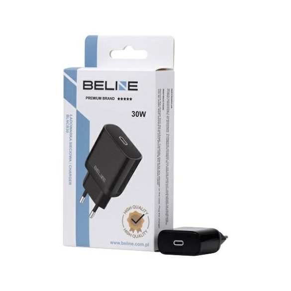 Beline BLNCB30 hálózati töltő 1xUSB-C csatlakozóval 30W GaN fekete