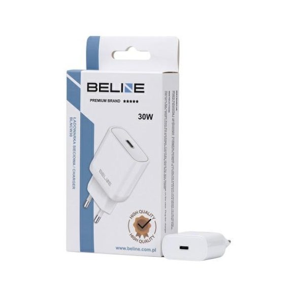 Beline BLNCW30 hálózati töltő 1xUSB-C csatlakozóval 30W GaN fehér