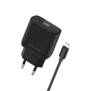 Beline BLNCB30L hálózati töltő 1xUSB-C csatlakozóval és Type-C - Lightning kábellel 30W GaN fekete