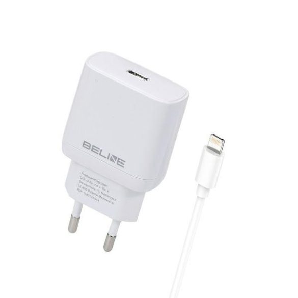 Beline BLNCW30L hálózati töltő 1xUSB-C csatlakozóval és Type-C - Lightning kábellel 30W GaN fehér