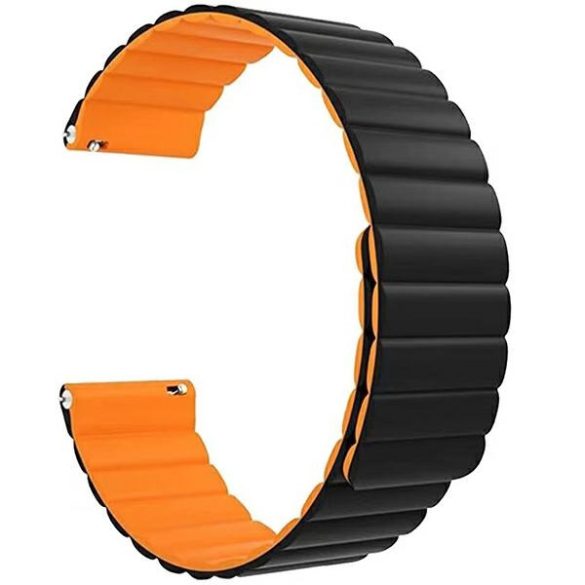 Beline óraszíj Watch 20mm Magnetic fekete/narancssárga