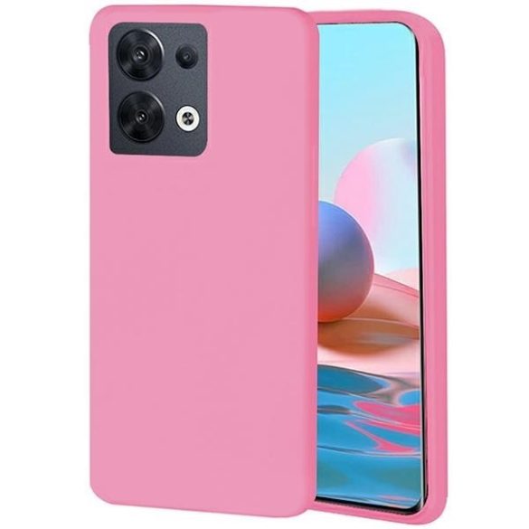 Beline Etui Candy Oppo Reno 8 világos rózsaszínű tok