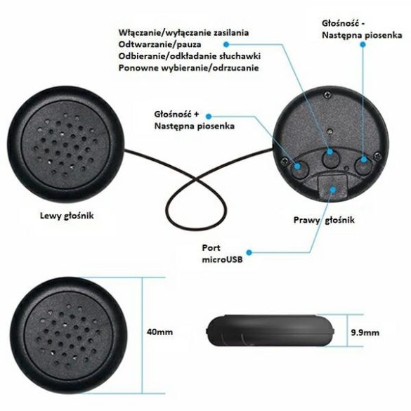 Gyermek alvómaszk bluetooth funkcióval - panda