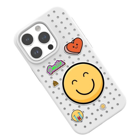 Etui Pinit Dynamic + Emoji Pin iPhone 14 / 15 / 13 6.1" fekete minta 1 tok