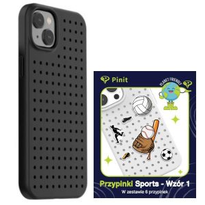 Etui Pinit Dynamic + Sport Pin iPhone 14 Plus / 15 Plus 6.7" fekete minta 1 tok