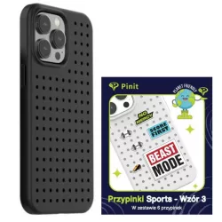   Zestaw Etui Pinit Dynamic + Sport Pin iPhone 14 Pro Max 6.7" fekete minta 3 tok