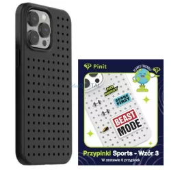   Zestaw Etui Pinit Dynamic + Sport Pin iPhone 14 Pro Max 6.7" fekete minta 3 tok