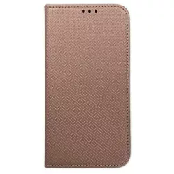   Etui Smart mágneses könyvtok iPhone 15 Pro 6.1" rózsaarany