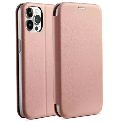   Beline Etui mágneses könyvtok iPhone 15 Pro 6,1" rózsaarany