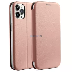   Beline Etui mágneses könyvtok iPhone 15 Pro 6,1" rózsaarany
