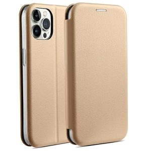 Beline Etui mágneses könyvtok iPhone 15 Pro 6,1" arany