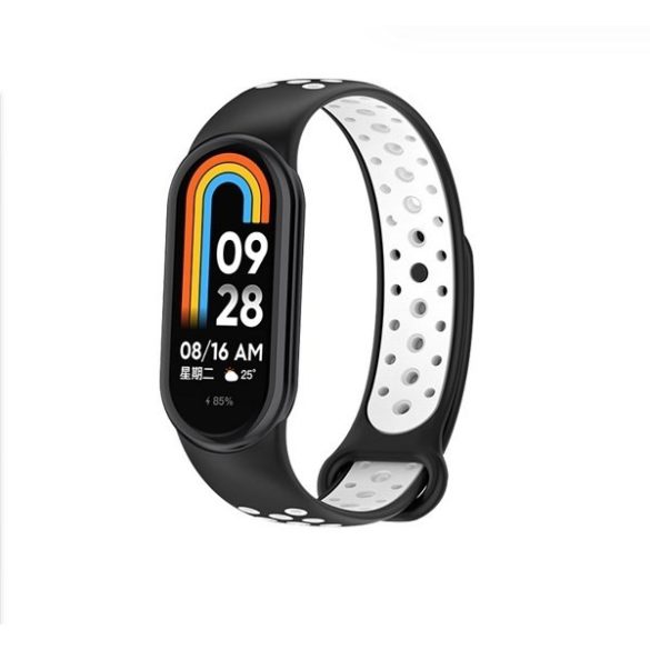 Beline óraszíj Mi Band 8 design fekete-fehér