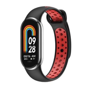 Beline óraszíj Mi Band 8 design fekete-piros