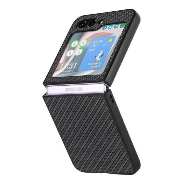 Beline Etui Carbon tok Sam Z Flip5 F731 fekete