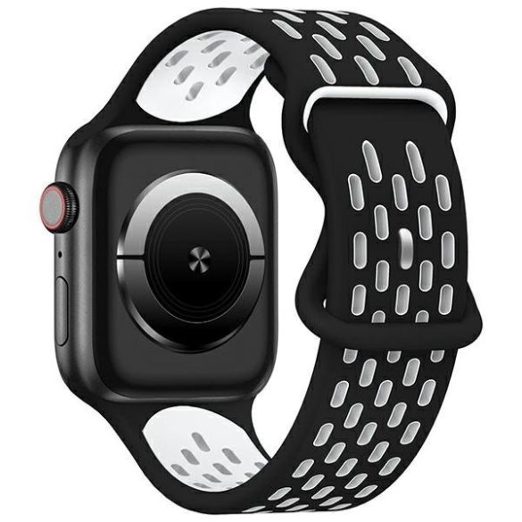 Beline óraszíj Apple Watch New Sport szilikon 38/40/41mm fekete/fehér doboz