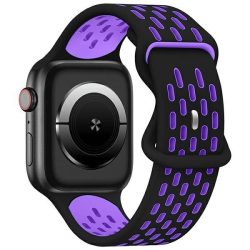   Beline óraszíj Apple Watch New Sport Szilikon 42/44/45/49mm fekete/lila doboz