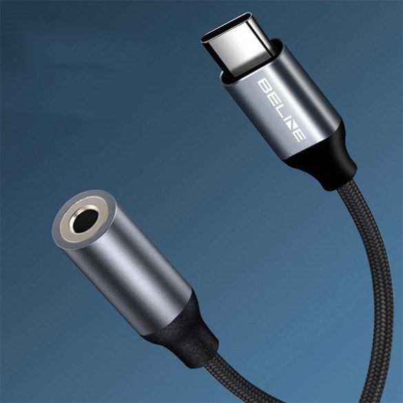 Beline adapter USB-C/Jack 3,5mm szürke DAC