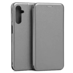   Beline Etui Book Magnetic Samsung M34 5G M346 acélszínű tok