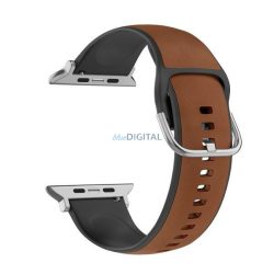   Beline Silico Leather szíj Apple Watch 42/44/45/49mm - barna-fekete
