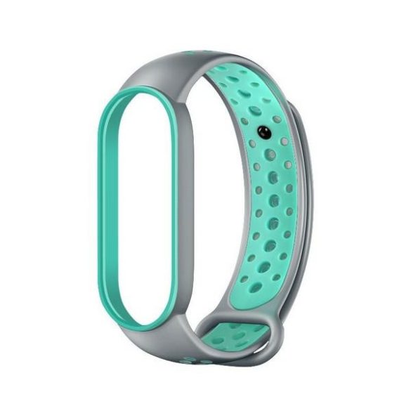 Beline Design csereszíj Xiaomi Mi Band 7/6/5 - szürke-zöld