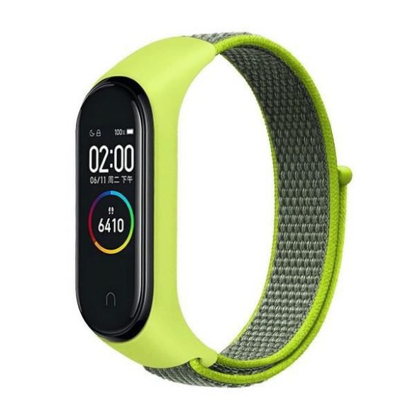 Beline NylonLoop csereszíj Xiaomi Mi Band 7/6/5/4/3 - sárga