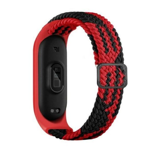 Beline Nylon csereszíj Xiaomi Mi Band 8 - fekete-piros