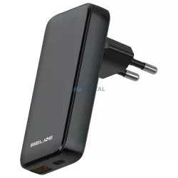   Beline töltő 1x USB-C + 1x USB 65 W, fekete (csak a fej) PD 3.0 + QC 3.0 BLN2CW65
