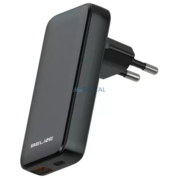 Beline töltő 1x USB-C + 1x USB 65 W, fekete (csak a fej) PD 3.0 + QC 3.0 BLN2CW65